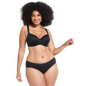 Cacique Black Lightly Lined Balconette Full Coverage Underwire Bra Size 40G
